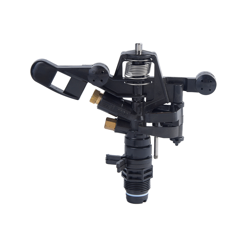 8036 Plastic rocker arm sprinkler with copper nozzle with a range of 13.25-18m