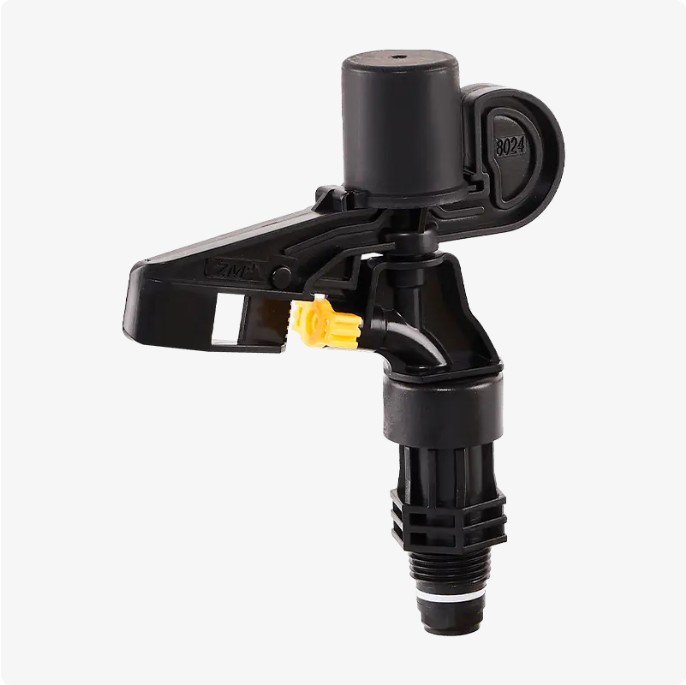 Why can the Plastic impact sprinkler ZM8024 meet the needs of both agricultural and landscape irrigation?